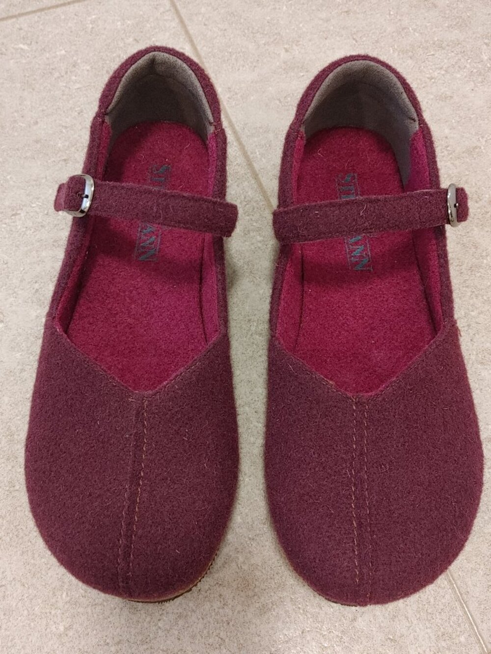 Stegmann Eva Wool Mary Jane Shoes - Berry Pink - Size 7.5